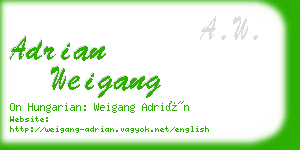 adrian weigang business card